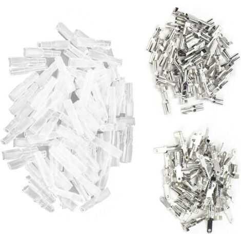 BARKBUSTERS Cosses à Sertir Femelle Mâle 50 Pièces/chacune avec 100 Pièces Manchons Isolants 2.8mm Connecteurs Rapides en Argent (1/3)