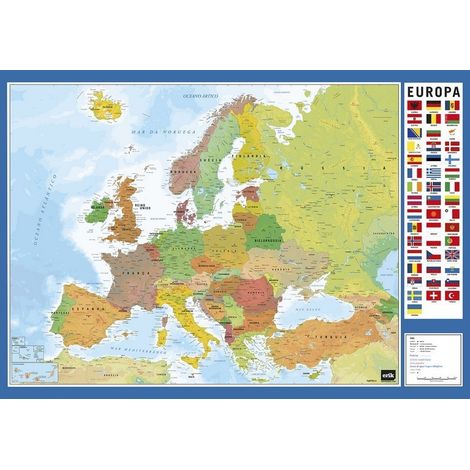 Vade mapa Europa - Tapete escritorio - Vade escolar multifuncional  Vade escritorio - Protector escritorio - Vuelta al cole material escolar