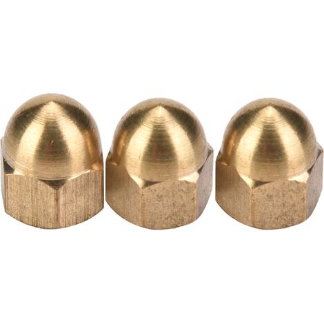 Kit d'écrous borgnes en laiton, écrous hexagonaux à tête bombée, fixations pour véhicules (M5, 20 pièces) (1/5)