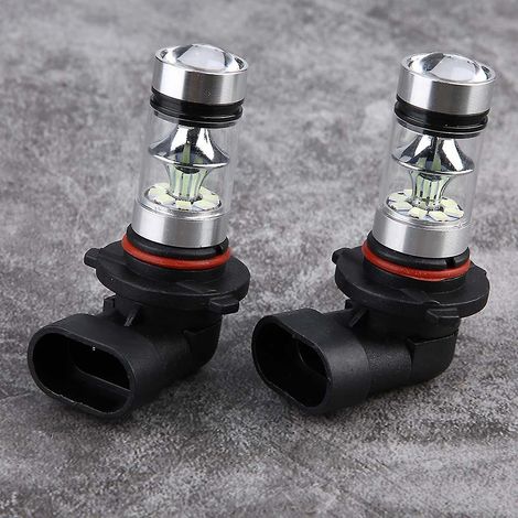 Kit de 2 ampoules LED 9006 HB4 8000K bleu glacier 100W pour phares antibrouillard et feux de route (1/2)