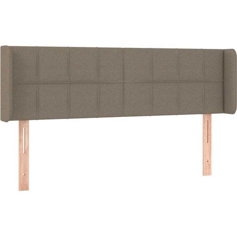 Maison Exclusive - Kopfteil mit Ohren Taupe 147x16x78/88 cm Stoff (1/5)