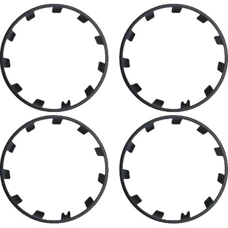 Protectores de buje de rueda, fabricados en material ABS duradero, de fácil instalación mediante sistema de encaje a presión. (1/2)