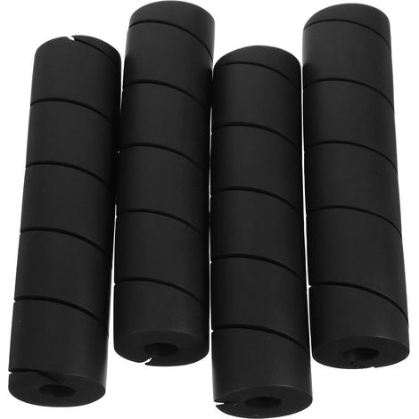 Housse Souple pour Pieds de Table Nbr Noir 4 Pièces Cylindrique Antidérapant, pour Pieds de Meuble Lit, Style Minimaliste, Simple Apparence (1/5)
