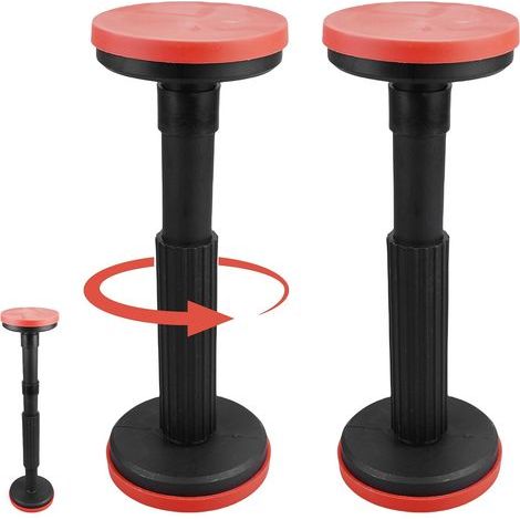 Set mit 2 verstellbaren Teleskop-Stützstangen (18–45 cm) – Tragkraft bis 400 kg – Teleskopstützen für Kleiderschränke, Sofas, Wandschränke und Badezimmerschränke – Schwarz (1/5)