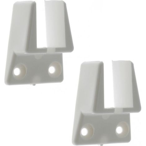 2x Support entre-murs en PVC blanc pour tringle à rideau 24 x 16mm Accessoire Volet roulant Maintien Fenêtre Baie vitrée Ouverture Fermeture (1/3)