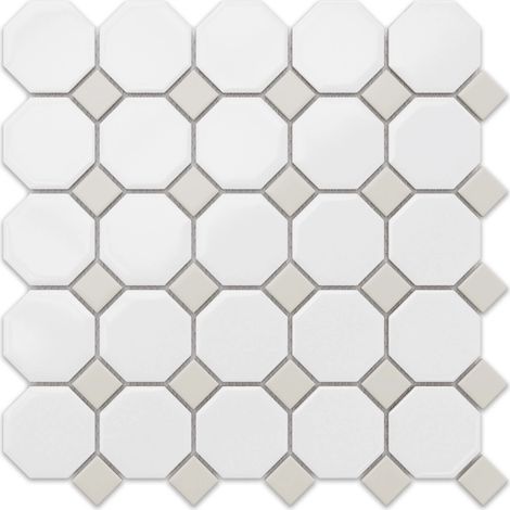 Mosaico in ceramica su rete per bagno e cucina  29.3cm x 29.3cm - Castel del Monte (1/5)