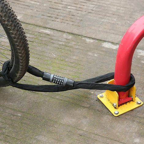 Cadenas Vélo Combinaison 5 Chiffres Antivol Haute Sécurité Portable Sans Clé Anti-Vol (1/5)
