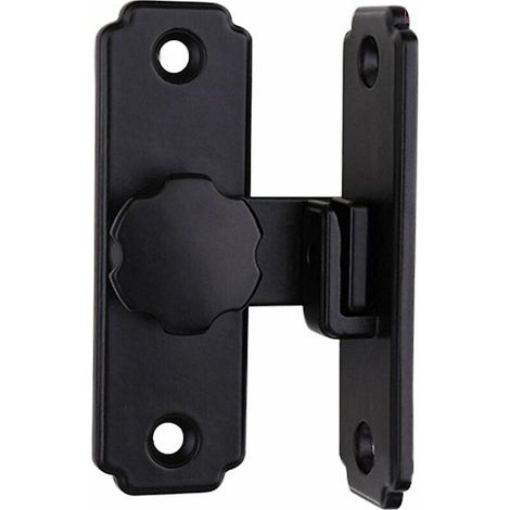 Loquet de porte, loquet de magasin, loquet de porte 90 degr s, loquet de porte coulissant (noir, 81,5 x 45mm) (1/5)