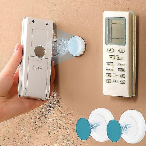 Magnetische Fernbedienungshalterung, Wandmontiertes Aufbewahrungsregal für Fernbedienungen-2Pcs White