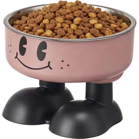 Gamelles surélevées pour chat - Gamelle anti-fuite - Gamelles surélevées en acier inoxydable - Pour réduire la charge articulaire et la nuque lors de l'alimentation et de la boisson pour chiens (1/5)
