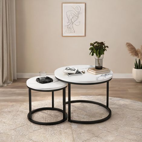 Table basse en fer panneau de particules 60 x 60 x 45 cm (1/5)