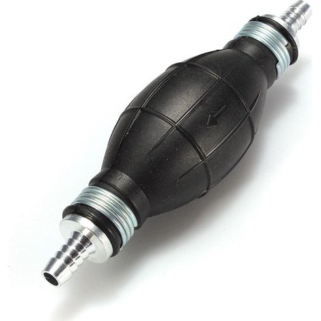 Pompe Manuelle - 8 mm - Pour Carburant Essence Diesel - Compatible Bateaux Motos Carburateurs - Corps En Alliage D'aluminium Et Caoutchouc Résistant - 1 Pièce (1/5)