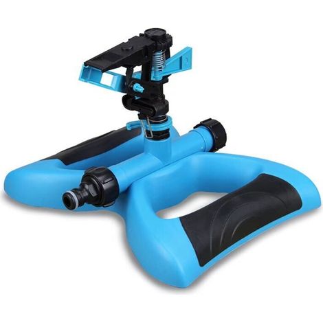 Arroseur Jardin, Arroseur De Qualité Supérieure Pour Arroser De Grandes Surfaces Jusqu'à 360 Degrés, Arroseur D'eau Rotatif Automatique Pour Pelouse, Cour, Jardin (Bleu)