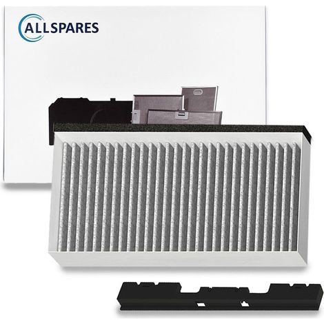 Filtro de carbón AllSpares CleanAir para campanas extractoras compatible con Bosch 11049701 / DHZ5326, Siemens LZ53251 y Neff Z5101X1 (202 x 237 x 40 mm)