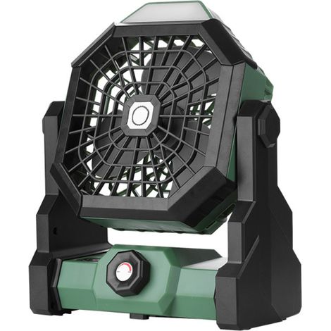 Ventilador de techo exterior con luz para patios y camping. Batería recargable de 7800 mAh. Ángulo ajustable de 270°. Iluminación LED silenciosa. Ideal para tiendas de campaña.