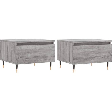 Maison Exclusive - Couchtische 2 Stk. Grau Sonoma 50x46x35 cm Hol