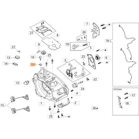 Gommino passatubo ORIGINALE OLEOMAC per motosega modello GSTH 240 50350058R