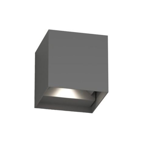 Applique led top light perth ag ip65 cct biemissione alluminio, finitura metallo antracite