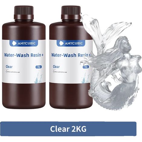 Resina para impresión 3D, bajo olor, alta precisión, 2 kg transparente (1/2)