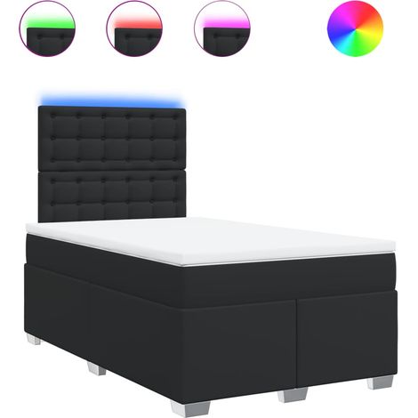 Maison Exclusive - Sommier à lattes de lit matelas Noir 120x200 cm Similicuir