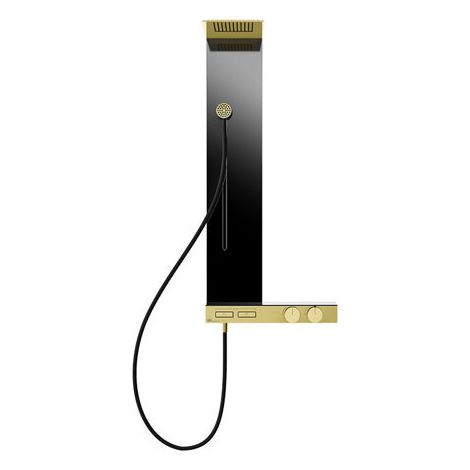 Gessi HI-FI, combinaison de douche pour montage mural en surface