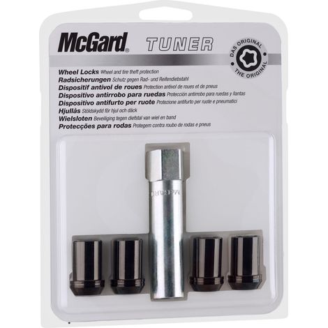 4 ECROUS US NOIRS MCGARD 1/2X20 / 60°/ Ø21 MM (1/2)