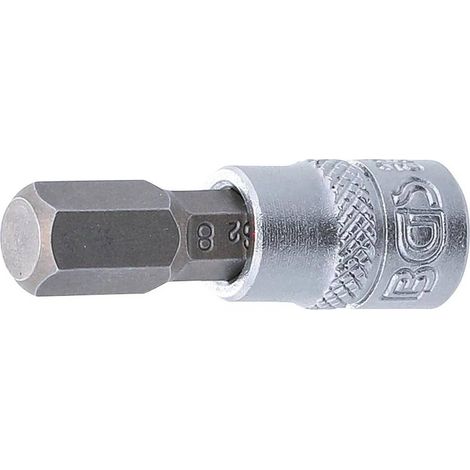 Douille à Embouts 6,3 mm (1/4) - Six Pans Intérieurs 8 mm - Précision et Robustesse, Acier - D-Work (1/5)