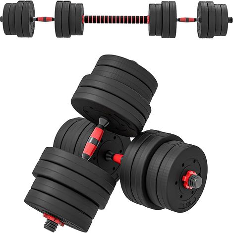Mancuernas Ajustables Con Barra Multifunción 30 Kg (1/5)