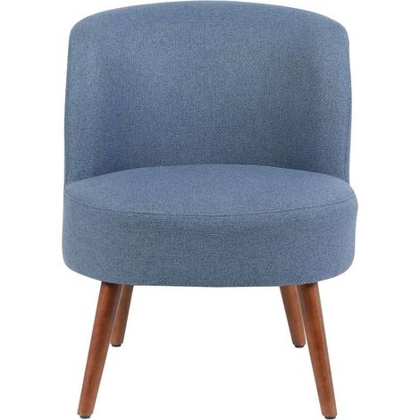Poltroncina Sole Blu Tessuto Imbottito 58x67x73 cm Arredo Interno (1/5)