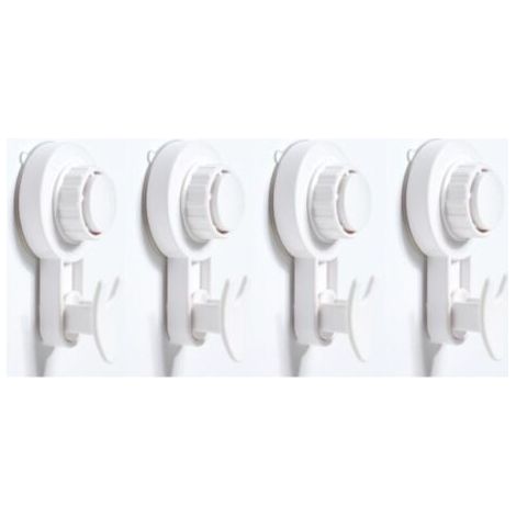 Set di 4 ganci da parete riutilizzabili, potente capacità di carico di 5 kg, gancio a ventosa per bagno per asciugamani, accappatoi, cappotti e strofinacci, nuovo gancio da cucina a ventosa in plastic