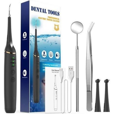 Anti Tartre Dentaire Electrique, XPREEN Élimine Plaque Taches Hygiène Dentaire Rechargeable, Kit de Soin Blanchiment Nettoyage (1/4)