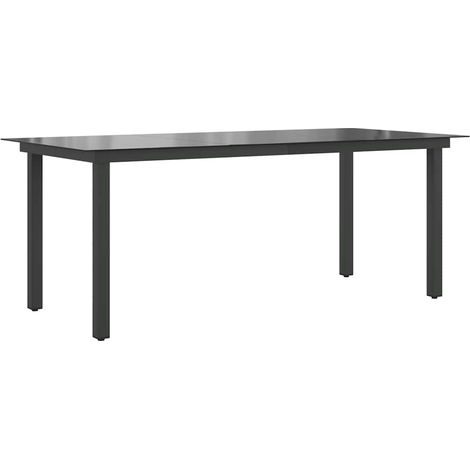 Maison Exclusive - Gartentisch Schwarz 190x90x74 cm Aluminium und (1/5)