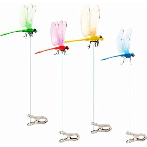 4 Pièces Libellules Simulées, Décorations Créatives, Décoration De Libellule De Jardin, Accessoires De Décoration De Jardin, Décoration De Maison, Accessoires De Décoration De Jardin