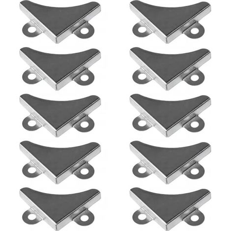 10 équerres de fixation pour miroirs, clips métalliques pour fixer le verre de la salle de bain et accrocher des tableaux. (1/5)