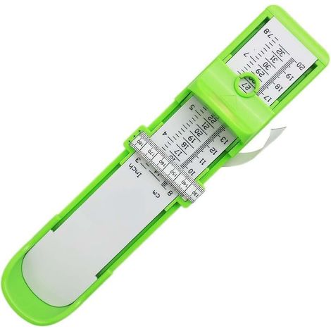 Foot measuring device for children and adults – Shoe gauge with a range of 80 to 200 mm – Easy-to-read size ruler for family use (red) (1/5)