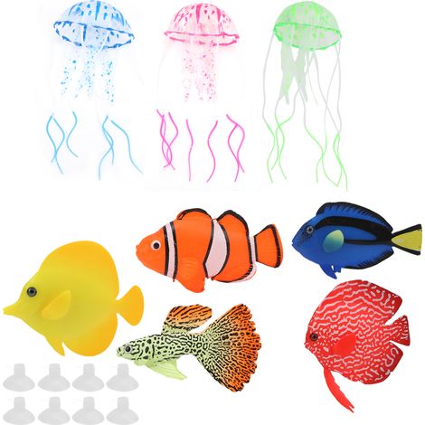 Faux poisson lumineux artificiel, décoration de Simulation d'aquarium pour réservoir (1/5)