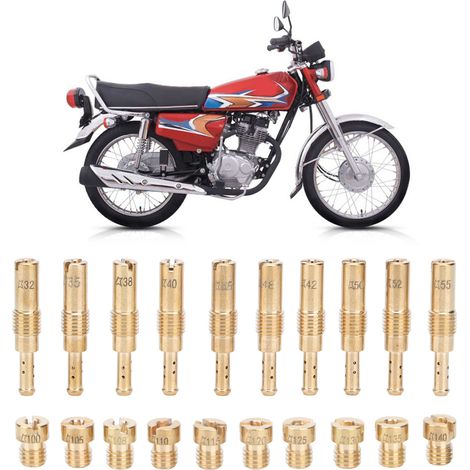 Kit de 20 Jets pour Carburateur Keihin PWK CVK PE - Gicleurs Principaux et Pilot pour Moto