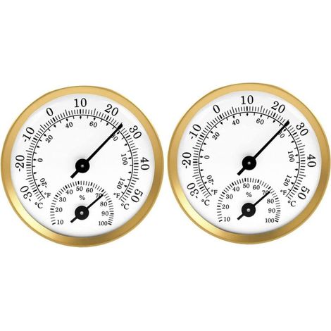 2 Pcs Pour La Serre En or Hygromètre Pointer Température Humidité Metter (1/5)