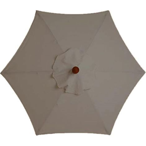 Replacement Umbrella Cover - 6 Ribs - 3M - Waterproof - Anti-UV - Replacement Fabric (3M / 9.8ft, Khaki) (1/5)