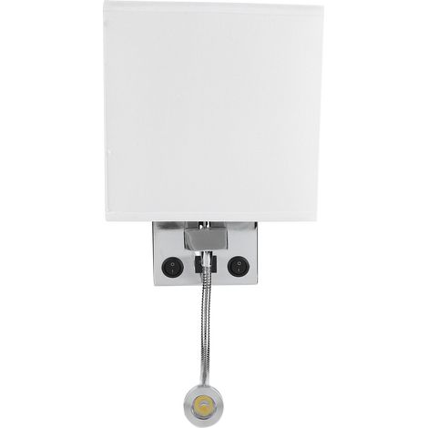 Moderne LED-Wandleuchte mit Stoffschirm, USB-Anschluss, E27-Fassung, 100–240 V, ideal für Schlafzimmer, Nachttisch oder Leseecke (1/5)