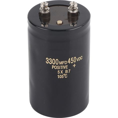 Condensateur électrolytique à broche de boulon 450V 3300uf, diélectrique d'électrolyse en aluminium pour la Filtration