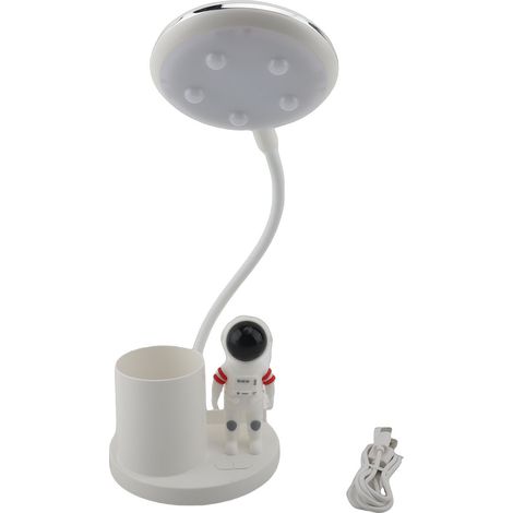 Lampe Bureau Enfants Projecteur Veilleuse LED Étude Soin Yeux Lecture – Avec Porte Stylos Gooseneck Flexible (1/4)