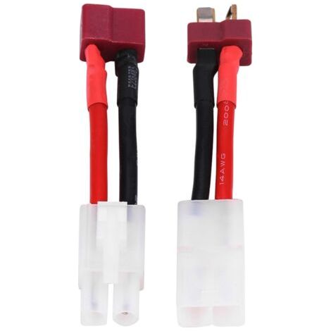 Adapter Cable, 2pcs 14 AWG T Female/Male to Male/Female Cable, T Plug Cable Connector For, Compatible with Adapter Cable (1/5)