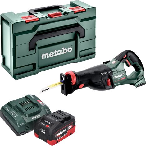 Metabo SSEP 18 LT BL sega alternativa a batteria 18 V 32 mm senza spazzole + 1x batteria LiHD 8,0 Ah + caricatore + metabox