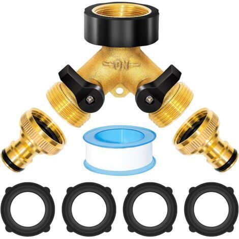 2-way 3/4" water distributor for washing machine, kitchen, garden and lawn (1/5)