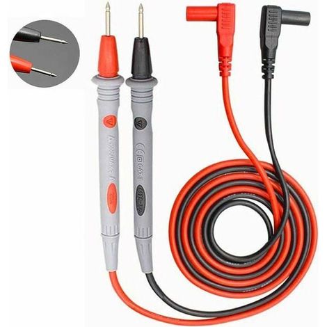 1 Paire cordons de test, 1 m, 1000 V 20 A CAT III IV, fiche banane 4 mm, pour multimètre (1/5)