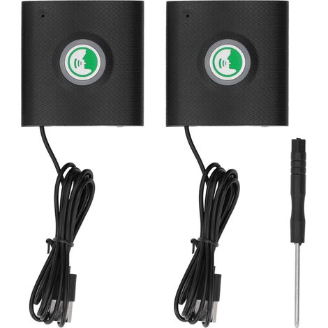 Interphone sans fil bidirectionnel longue distance, sonnette intelligente noire pour maison et bureau, talkie clair et puissant, sécurité renforcée.
