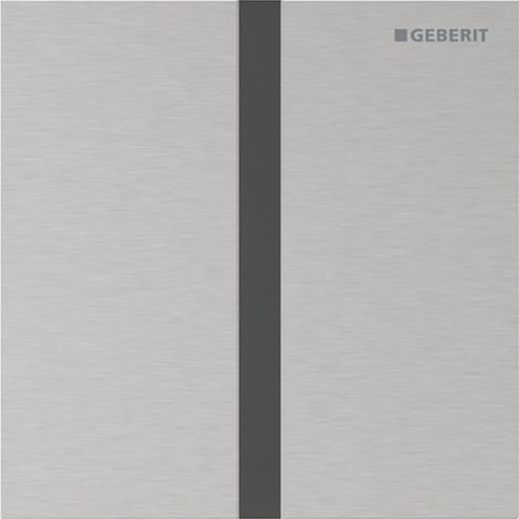 Geberit Typ 40 Urinalsteuerung mit elektr. Spülauslösung, Netzbetrieb, Abdeckplatte eckig, gebürstet, Easy to Clean (1/5)