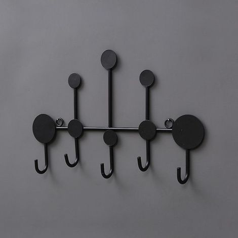 Schlichter, moderner Wandhaken aus Schmiedeeisen mit Beschichtung (1/5)
