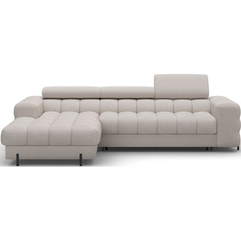 Canapé d'angle gauche convertible Beige allure contemporaine 285x99x181cm FILTRO (1/5)